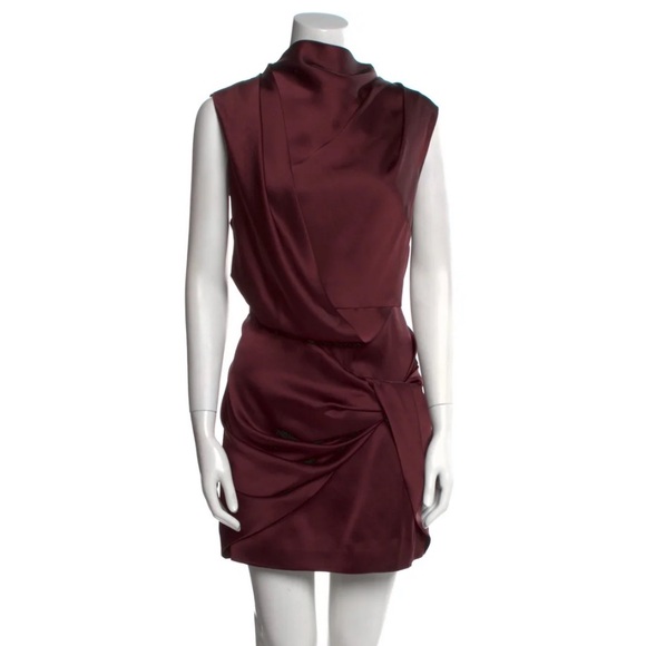 ACLER Sleeveless Drape Detail Mini Dress - Picture 6 of 6
